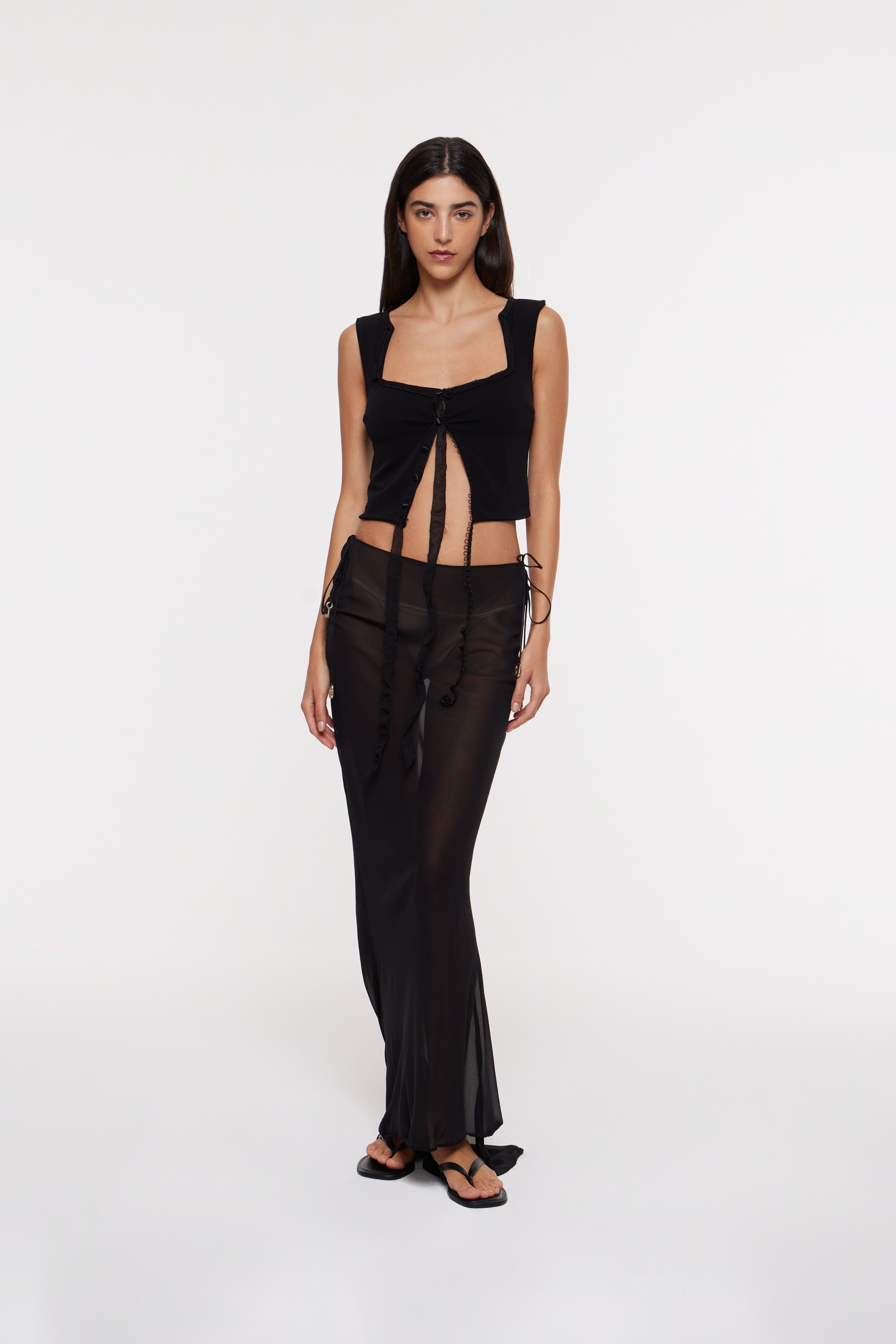 Kira maxi skirt in black – Bianca Resortwear