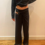 Mara wrap trousers in black