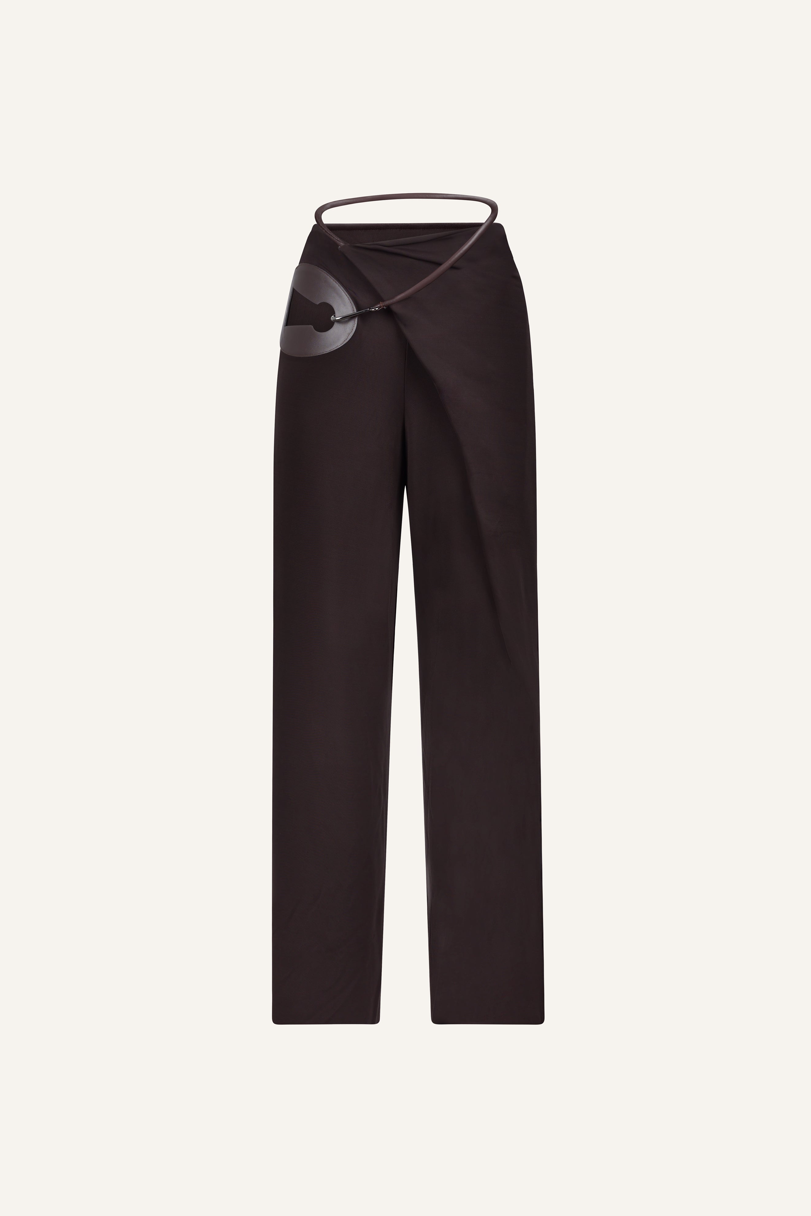 Nara wrap trousers in coffee – Bianca Resortwear